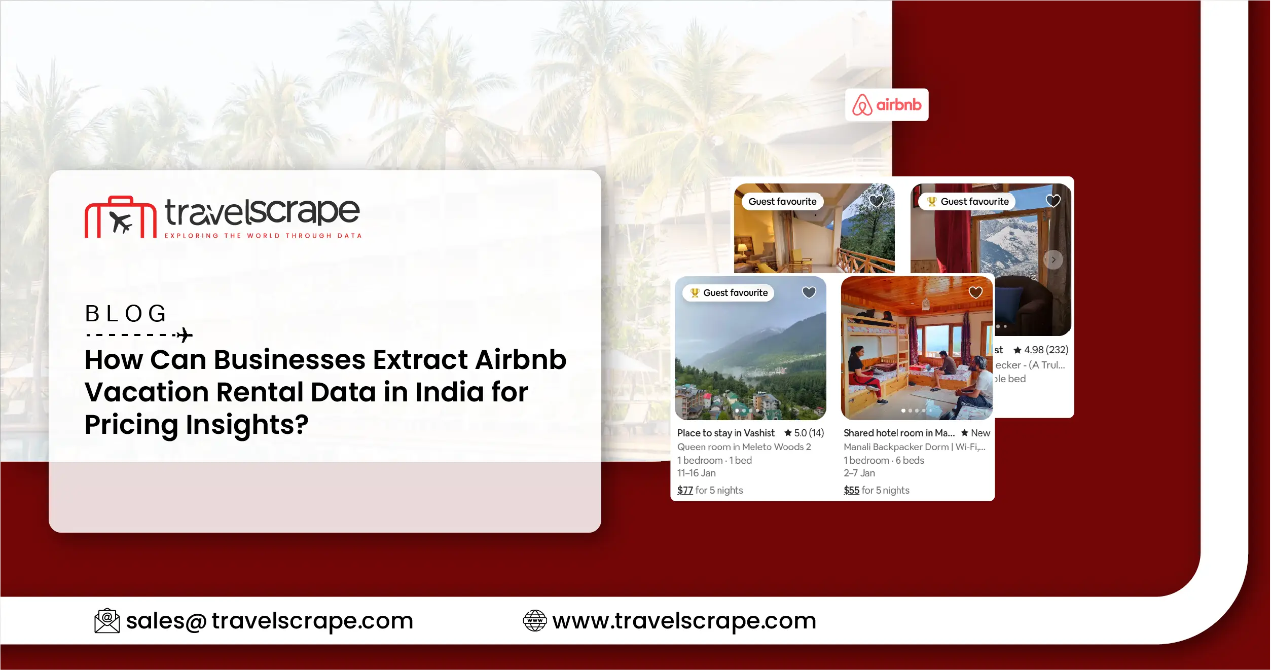 Extract Airbnb Vacation Rental Data in India for Pricing Insights